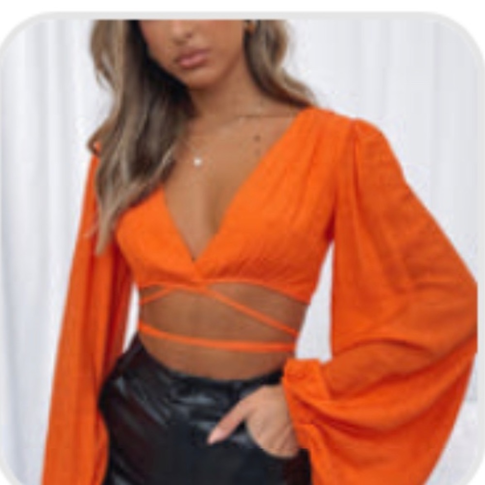White Fox Boutique The Night Before Long Sleeve Crop